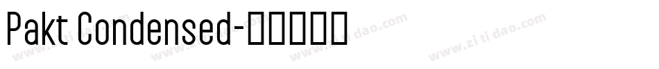 Pakt Condensed字体转换
